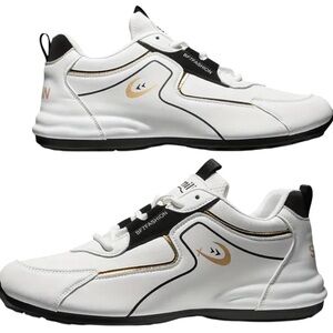 Men'S Fashion Sneakers, Round Toe Lace-Up Outdoor Shoes For Men